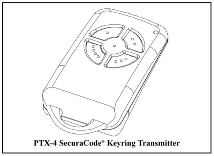PTX-4 SecuraCode Keyring Transmitter