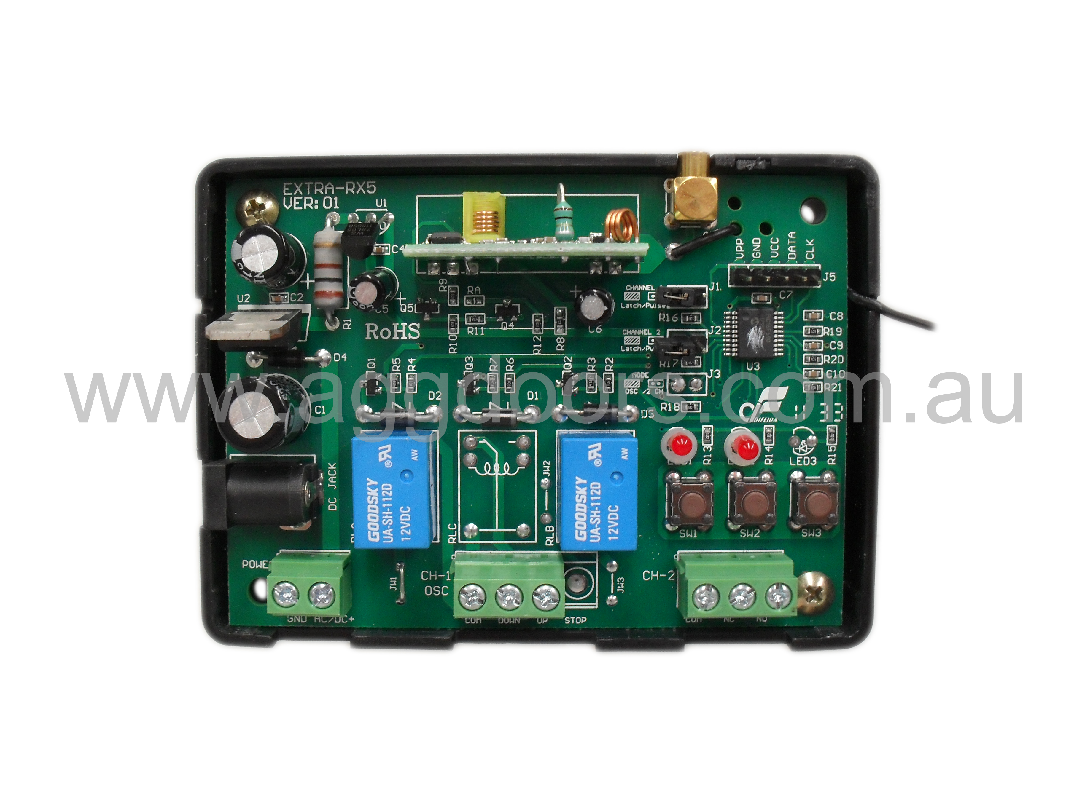 BOSS RX-5 (Two Channel) Stand-Alone Receiver (303MHz) - Garage Door Remotes