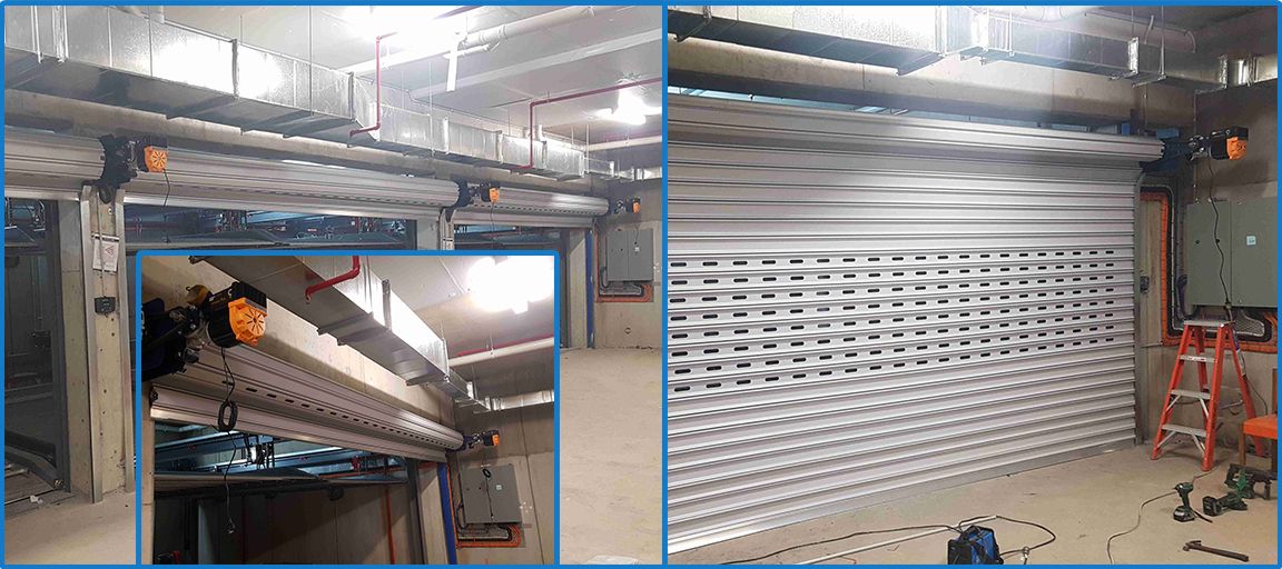 Commercial Shutters Installation with Axess Pro Motors at Malvern by AGG Doors