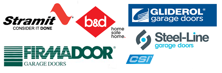 Different Brands of Garage Doors and Openers (Stramit, Gliderol, Steel-line, Firmadoor, CSI)