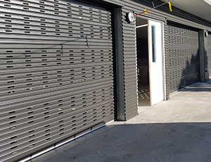 Multiple roller shutters door in industrial set-up